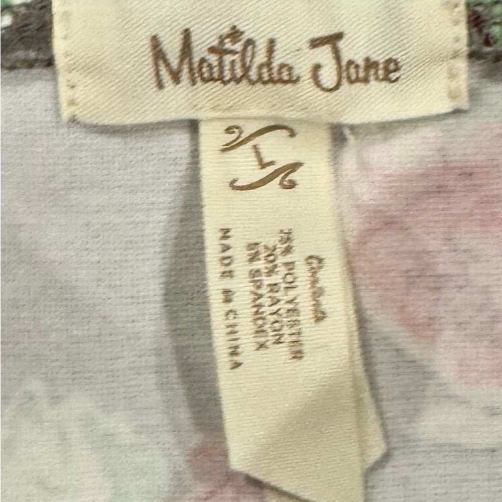 Matilda Jane Floral Cheryl Skater Flare Skirt With Pockets Size Large - Picture 8 of 8